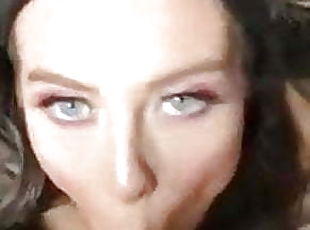Stunning brunette blowjob and fucked in lingerie