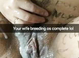Your wife after breeding gangbang with cum creampie dripping pussy [Cuckold. Snapchat]