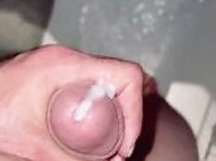 Bading, Cumshot, Stor pikk, Homofil, Handjob, Høyskole, Kåt, Sperm, Dusj, Alene