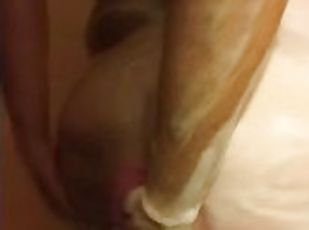 Sexy pawg wife caught me spying in the shower
