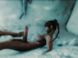 Skyrim Futa Footjob