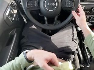 POV: Watch me play with my phat cock while I drive