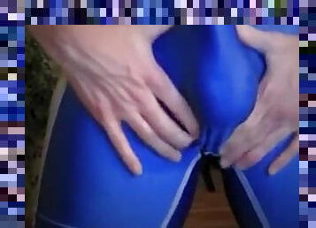 Wrestler Cums In His Professional Wrestling Lycra Uniform [Wrrestling Fetish] (Cumshot In Clothes)