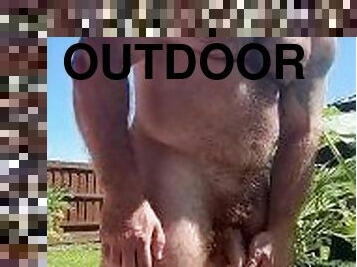 Hung Bodybuilder Pissing & Flexing Outside OnlyfansBeefBeast Big Rock Hard Dick Thick Bear Muscle