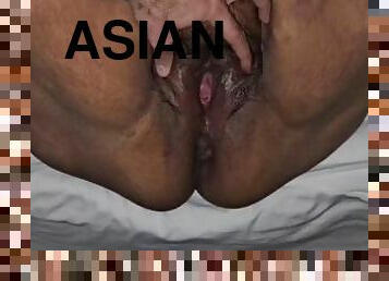 asiatisk, röv, doggy-style, fitta-pussy, fru, amatör, milf, creampie, bbw, pov