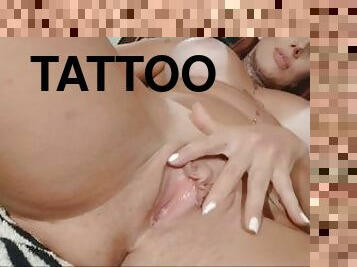 klitoris, pička, anál, latinské, brazílske, prstovanie, chodidlá, semeno, kráska, tetovanie