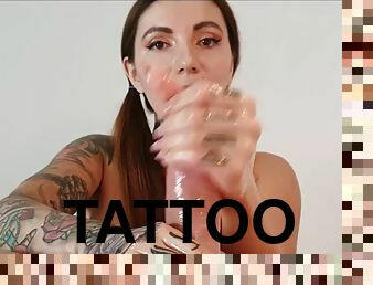 handjob, pov, tattoo, hore-whore