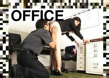 Hot office JAV with a thin secretary and her boss