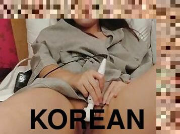 アジアの, マスターベーション, 素人, ウェブカメラ, 独奏, 韓国語