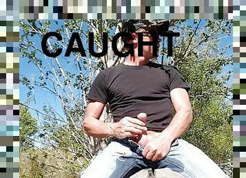 masturbation, en-plein-air, pisser, amateur, gay, brésil, attrapée, musclé, jeans