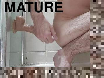 Playing with a toy in the shower
