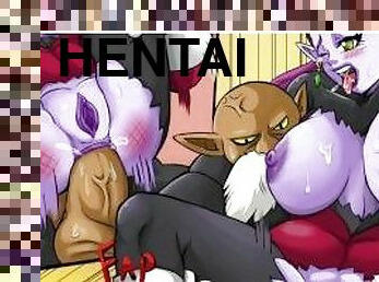 extrême, monstre, anal, interracial, hardcore, ejaculation-interne, anime, hentai