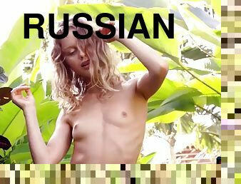 Ukrainian teen Clarise shows off petite body