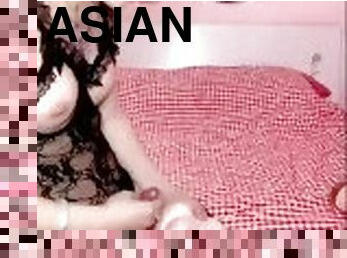 asien, beule-schuss, spielzeug, ladyboy, thai, beule, geile, ficken