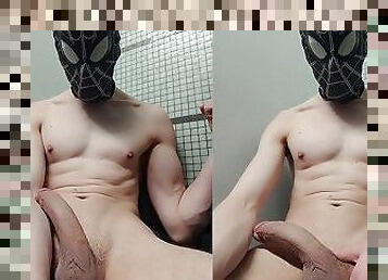 orgasm, publik, gay, college, sprut, söt, gym, twink, maskiner-mask