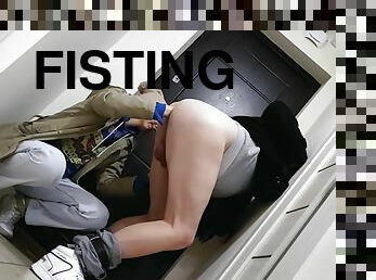 Real fisting femdom - didnt have time to get naked