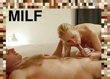 store-patter, amatør, pikslikkeri, udløsning, milf, hjemmelavet, creampie, par, sperm, blond