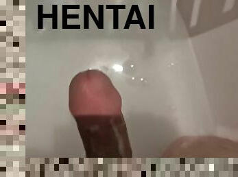 I masturbate in the bathtub. Look at my beautiful squirt in the water.