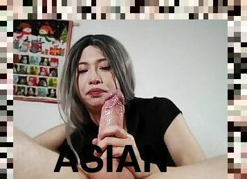 asian, amateur, perempuan-jelita, menghisap-zakar, zakar-besar, interracial, buatan-sendiri, deepthroat, pasangan, skrotum