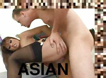 Beautifull asian rare anal