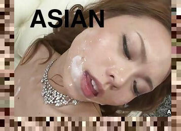Raunchy asian teen Saki breathtaking porn video