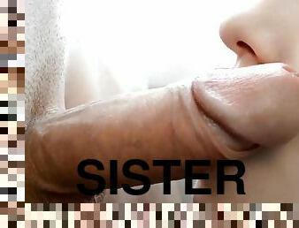 Stepsister Giving Me Close Up Oral Intercourse And Swallows Man Milk