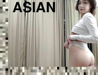 asiatisk, masturbation, fitta-pussy, amatör, brudar, tonåring, rumpa, webbkamera, vacker, asiatisk-tonåring