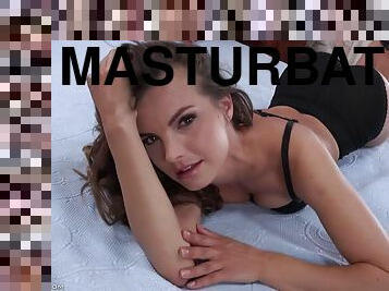 masturbacja, cipka, anal, nastolatki, gwiazda-porno, piękne, solo