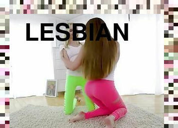 Flexi lesbian teen stretching