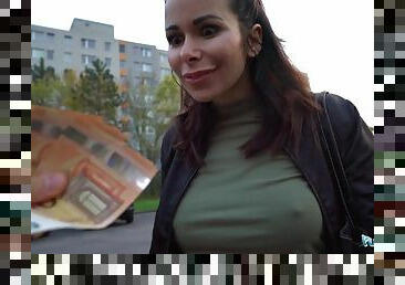 Public Agent MILF fucks a random passer by to help get her some money - Hd