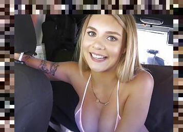 Gabby Carter Takes Creampie In Car