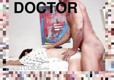 Doctor stepfather stuck his huge dick into his tight stepson
