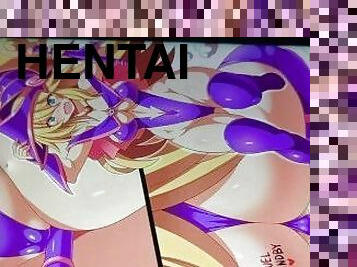 Dark Magician Girl from Yugi-oh using wand JIZZ TRIBUTE