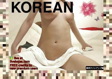 asiatisk, masturbation, amatör, tonåring, webbkamera, ensam, koreansk, retande