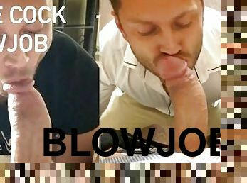 My stepbrother has a Huge cock Blowjob Monster cock Massive Huge Cum Facial