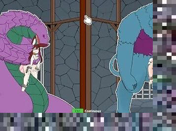 Monster black market - animações das bunny girl com monstros gigantes