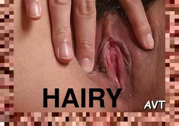 Wet cunnilingus for hairy asian pussy