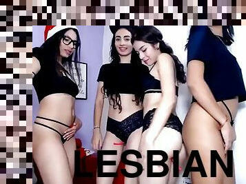 Foursome booty lesbian twerking party