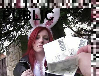 Public Agent - Nasty Easter Bunny Girl Shagged Outside 1