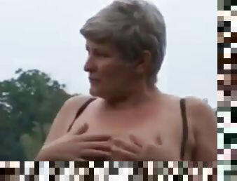 Granny public masturbation