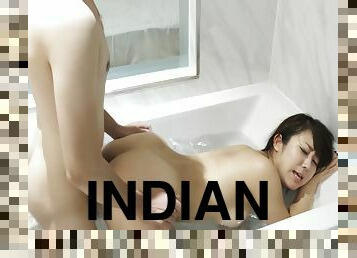 kąpiel, japońskie, walenie-konia, głębokie-gardło, hinduskie-kobiety, prysznic, brunetka