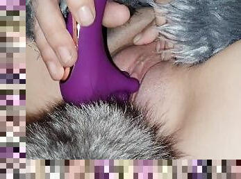 Horny Aurora Wolf Rubs and Toys Clit to Orgasm!!!