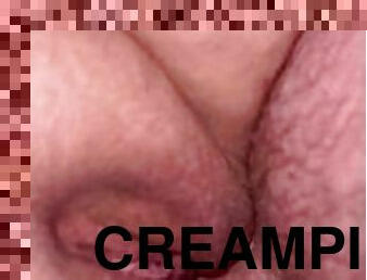 fett, muschi, dilettant, creampie, fett-mutti, ficken, glied