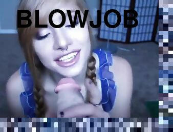 Redhead pov blowjob