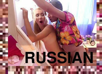 rosyjskie, tryskanie, lesbijskie, podwójnie, blondynka, naturalne, przekłute, dławienie-się, penetracja, małe-cycki