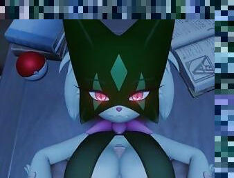 Pokemon Meowscarada Titfuck Huge Boobs Titjob