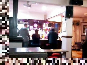 Public Adventures: British Teen Playing With Pussy In Crowded Manchester Bar