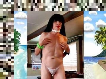 Trans-Bitch-Boy Models Teensy Bikinis / Highly Fit Willowy Body / (SEE COMMENTS/semi-safe4work)