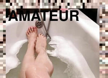 bagno, sport, amatoriali, ragazze-giovani, massaggi, serie, piedi, pov, belle, perfette