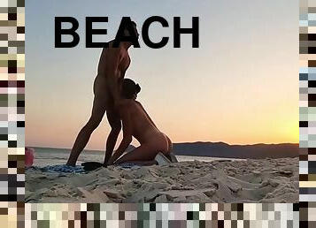 Romantic Sex On The Beach At Sunset